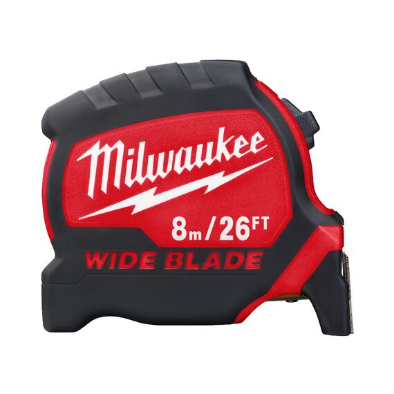 Рулетка с широким полотном Milwaukee PREMIUM WIDE BLADE 8m-26ft - 4932471818, Модель: PREMIUM WIDE BLADE 8m-26ft, внеший вид