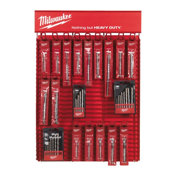 Сверла и буры Milwaukee на дисплее Red Rack - 4932352640, внеший вид
