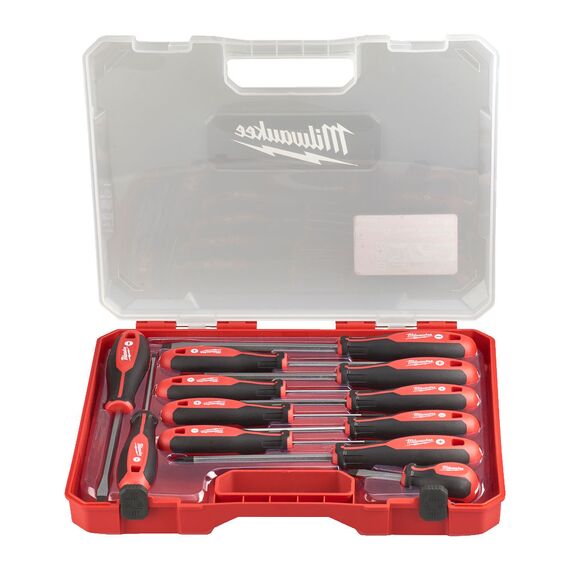Набор отверток магнитных Milwaukee TRI-LOBE SCREWDRIVER SET 12pcs с трехгранной рукояткой - 4932472003, Тип отвертки: Набор, Модель: TRI-LOBE SCREWDRIVER SET 12pcs, внеший вид, изображение 2