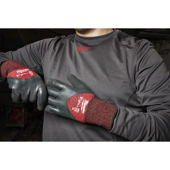 Перчатки рабочие утепленные Milwaukee 12 PACK WINTER CUT LEVEL 3 9／L - 4932471611, Модель: 12 PACK WINTER CUT LEVEL 3 9／L, внеший вид, изображение 3