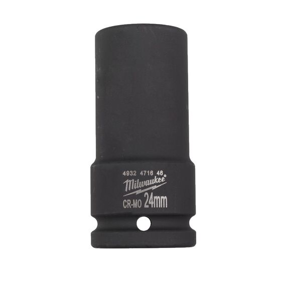 Ударная головка Milwaukee ¾ IMPACT SOCKET LONG 24 MM удлиненная - 4932471646, Модель: ¾ IMPACT SOCKET LONG 24 MM, внеший вид