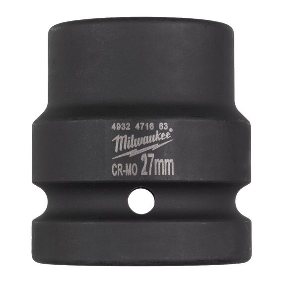 Ударная головка Milwaukee 1˝ IMPACT SOCKET SHORT 27 MM укороченная - 4932471663, Модель: 1˝ IMPACT SOCKET SHORT 27 MM, внеший вид