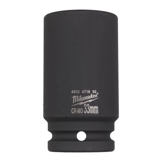 Ударная головка Milwaukee ¾ IMPACT SOCKET LONG 33 MM удлиненная - 4932471650, Модель: ¾ IMPACT SOCKET LONG 33 MM, внеший вид