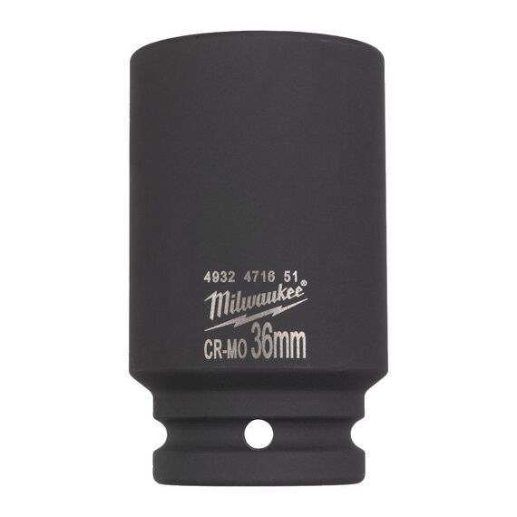 Ударная головка Milwaukee ¾ IMPACT SOCKET LONG 36 MM удлиненная - 4932471651, Модель: ¾ IMPACT SOCKET LONG 36 MM, внеший вид