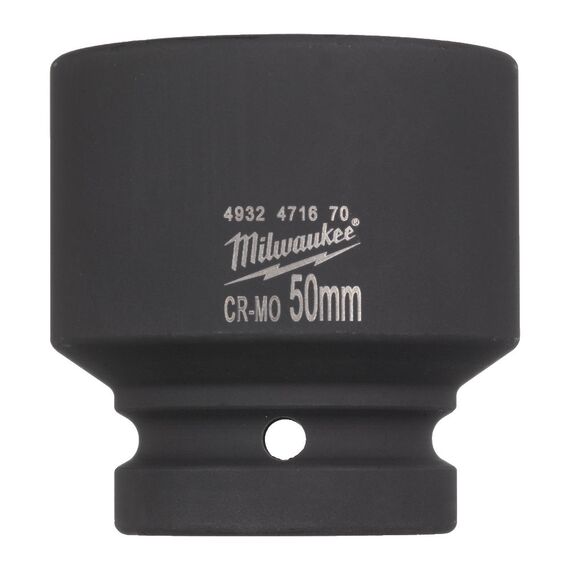 Ударная головка Milwaukee 1˝ IMPACT SOCKET SHORT 50 MM укороченная - 4932471670, Модель: 1˝ IMPACT SOCKET SHORT 50 MM, внеший вид