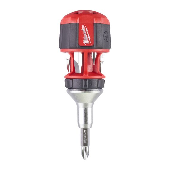 Универсальная короткая отвертка с трещоткой Milwaukee 8 IN 1 COMPACT RATCETING MULTI-BIT SCREWDRIVER - 4932471868, Тип отвертки: Набор, Модель: 8 IN 1 COMPACT RATCETING MULTI-BIT SCREWDRIVER, внеший вид, изображение 3