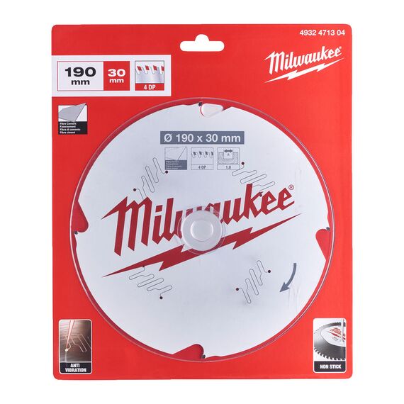 Пильный диск по дереву Milwaukee CSB P FC 190 x 30 x 1.8 x 4D для циркулярной пилы - 4932471304, Диаметр диска (мм): 190, Посадочный диаметр (мм): 30, Модель: CSB P FC 190 x 30 x 1.8 x 4D, внеший вид, изображение 2