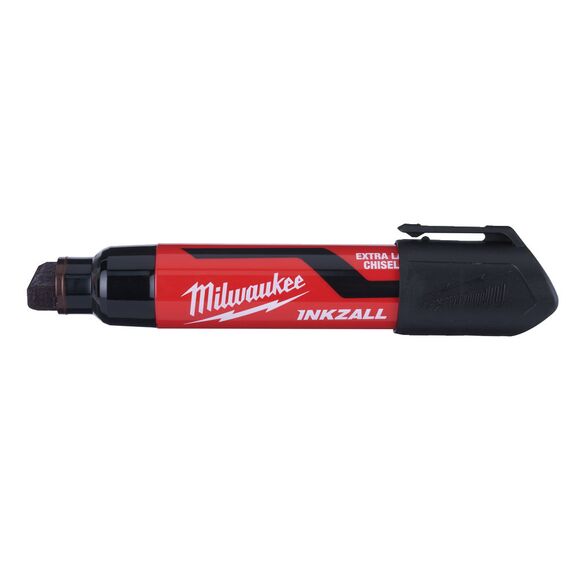 Маркер для стройплощадки Milwaukee INKZALL™ black chisel tip marker XL - 4932471559, внеший вид, изображение 3