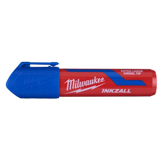 Маркер для стройплощадки Milwaukee INKZALL™ blue chisel tip marker XL - 4932471561, внеший вид