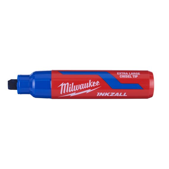 Маркер для стройплощадки Milwaukee INKZALL™ blue chisel tip marker XL - 4932471561, внеший вид, изображение 2