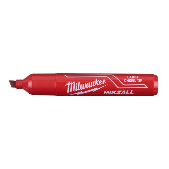 Маркер для стройплощадки Milwaukee INKZALL™ red chisel tip marker L - 4932471556, внеший вид, изображение 2