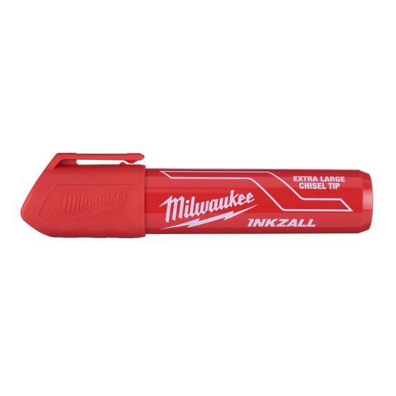 Маркер для стройплощадки Milwaukee INKZALL™ red chisel tip marker XL - 4932471560, внеший вид