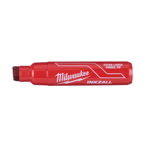 Маркер для стройплощадки Milwaukee INKZALL™ red chisel tip marker XL - 4932471560, внеший вид, изображение 2