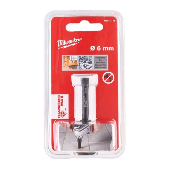 Алмазная коронка Milwaukee M14 Diamond Drill 6mm 1pc - 4932471759, Модель: M14 Diamond Drill 6mm 1pc, внеший вид, изображение 2