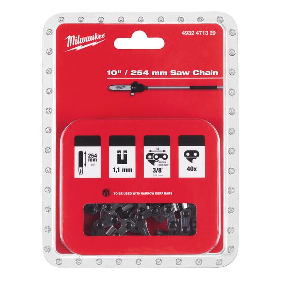 Цепь для кустореза Milwaukee SAW CHAIN 9.5 x 254 x 1.1 mm - 4932471329, Модель: SAW CHAIN 9.5 x 254 x 1.1 mm, внеший вид, изображение 2
