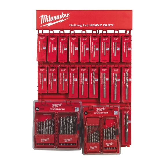 Набор сверл по металлу Milwaukee THUNDERWEB HSS-G Red Rack - 4932352645, внеший вид