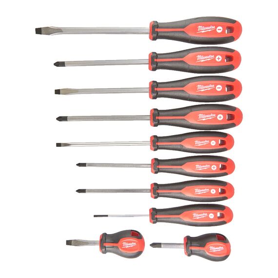 Набор отверток магнитных Milwaukee TRI-LOBE SCREWDRIVER SET 10pcs с трехгранной рукояткой - 4932471808, Модель: TRI-LOBE SCREWDRIVER SET 10pcs, внеший вид