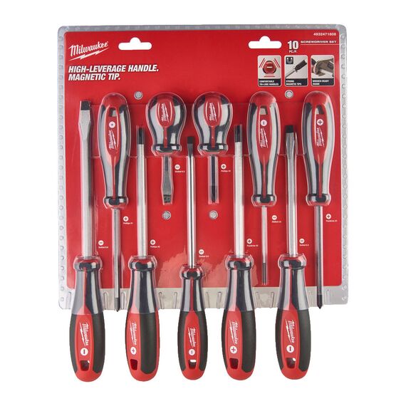 Набор отверток магнитных Milwaukee TRI-LOBE SCREWDRIVER SET 10pcs с трехгранной рукояткой - 4932471808, Модель: TRI-LOBE SCREWDRIVER SET 10pcs, внеший вид, изображение 2