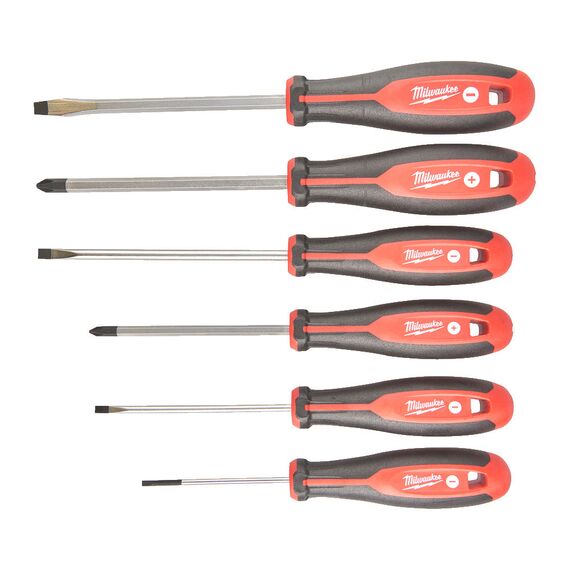 Набор отверток магнитных Milwaukee TRI-LOBE PH-SL SCREWDRIVER SET 6pcs с трехгранной рукояткой - 4932471807, Модель: TRI-LOBE PH-SL SCREWDRIVER SET 6pcs, внеший вид