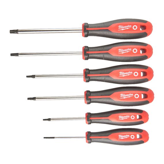 Набор отверток магнитных Milwaukee TRI-LOBE TX SCREWDRIVER SET 6pcs с трехгранной рукояткой - 4932471809, Модель: TRI-LOBE TX SCREWDRIVER SET 6pcs, внеший вид