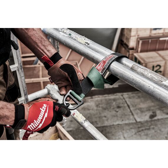 Перчатки с кожаными вставками Milwaukee Hybrid Leather 8/M - 4932471912, Модель: Hybrid Leather 8/M, Цвет: Черный, красный, коричневый, внеший вид, изображение 6