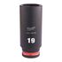 Ударная головка Milwaukee 19 MM ⅜˝ IMPACT SOCKET DEEP удлиненная - 4932480293, Модель: 19 MM ⅜˝ IMPACT SOCKET DEEP, фото Ударная головка Milwaukee 19 MM ⅜˝ IMPACT SOCKET DEEP удлиненная - 4932480293, Модель: 19 MM ⅜˝ IMPACT SOCKET DEEP, внеший вид
