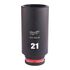 Ударная головка Milwaukee 21 MM ⅜˝ IMPACT SOCKET DEEP удлиненная - 4932480295, Модель: 21 MM ⅜˝ IMPACT SOCKET DEEP, фото Ударная головка Milwaukee 21 MM ⅜˝ IMPACT SOCKET DEEP удлиненная - 4932480295, Модель: 21 MM ⅜˝ IMPACT SOCKET DEEP, внеший вид